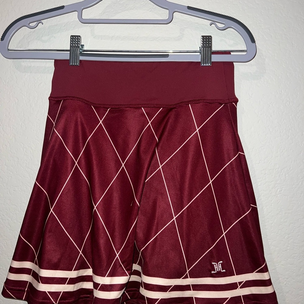Red Mini Skater Skirt for Casual Occasions